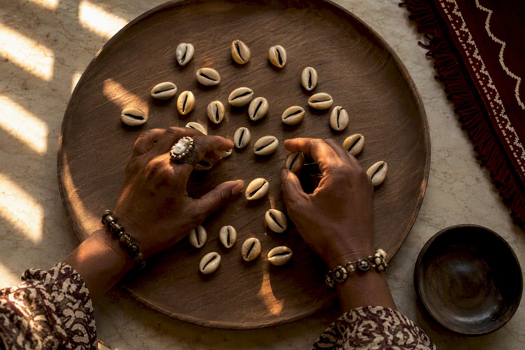 Cowrie shells used in private divination
