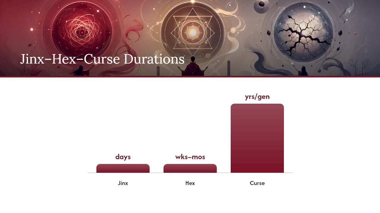 Comparison of jinx, hex, and curse patterns