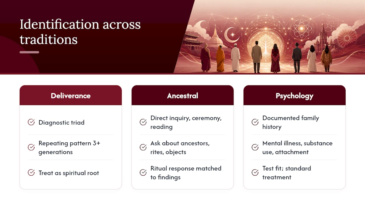 Comparison of three healing approaches