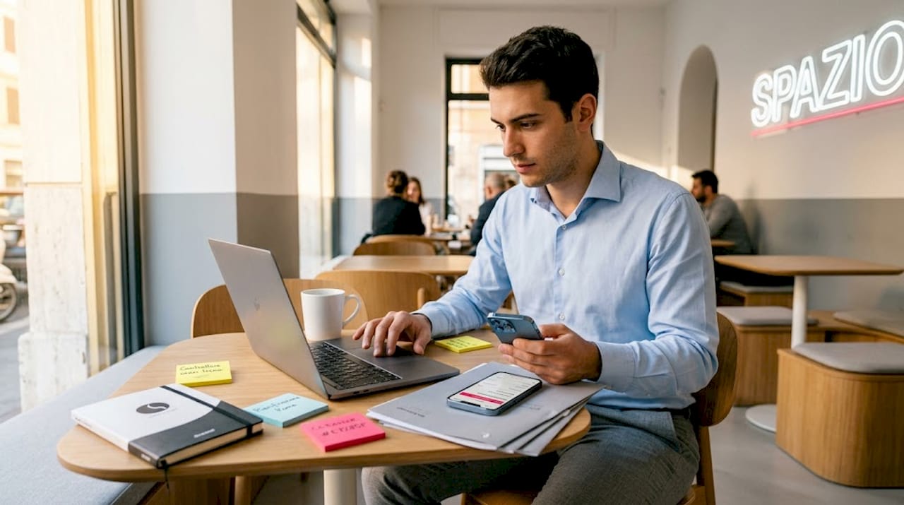 Un professionista coordina i viaggi direttamente dal monitor principale