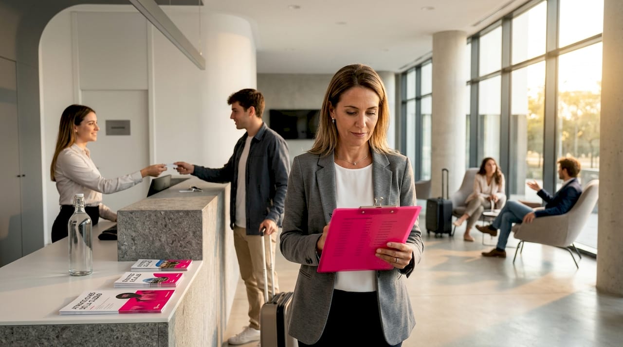 Encargado de la gestión de alojamiento corporativo en hotel