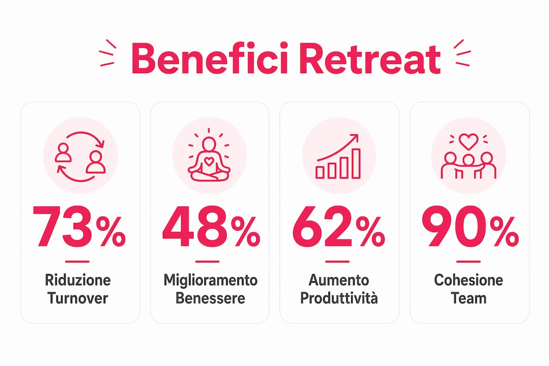 Infografica: tutti i numeri che dimostrano i vantaggi dei retreat