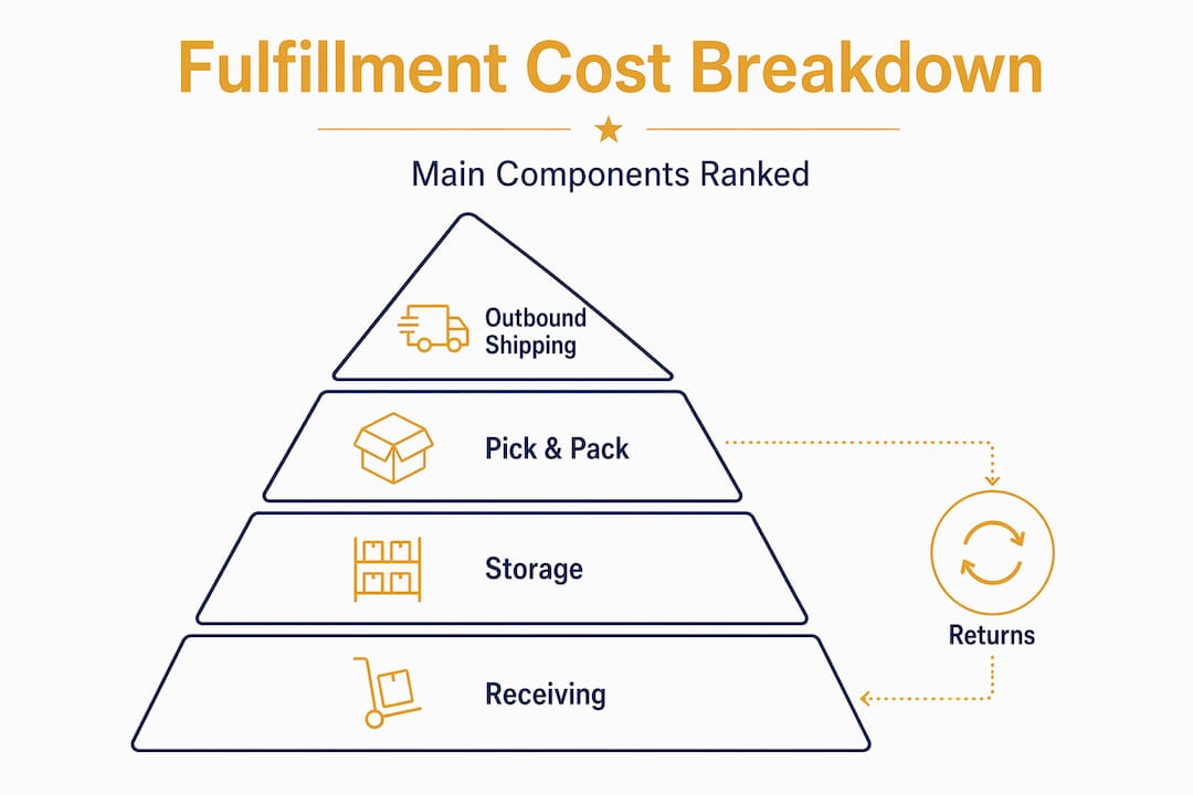 Hierarchy infographic of fulfillment cost breakdown