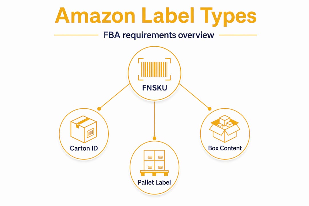 Infographic showing Amazon FBA label hierarchy