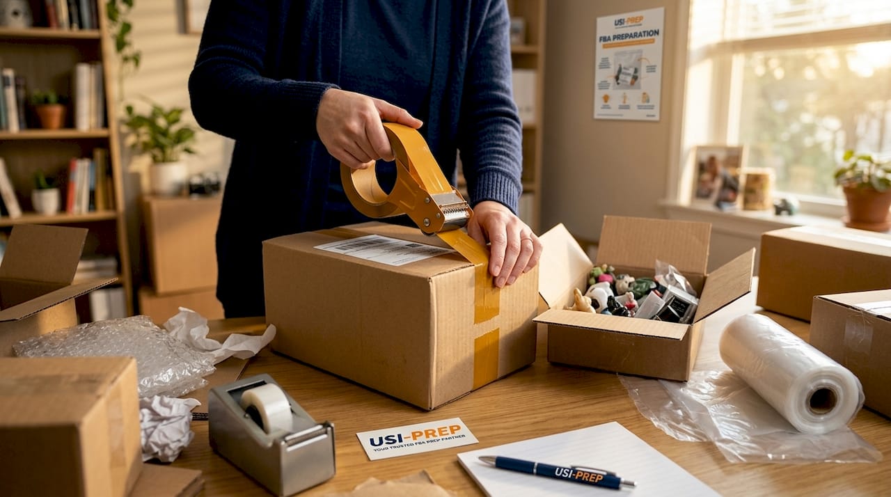 Seller packing FBA shipment with packaging errors