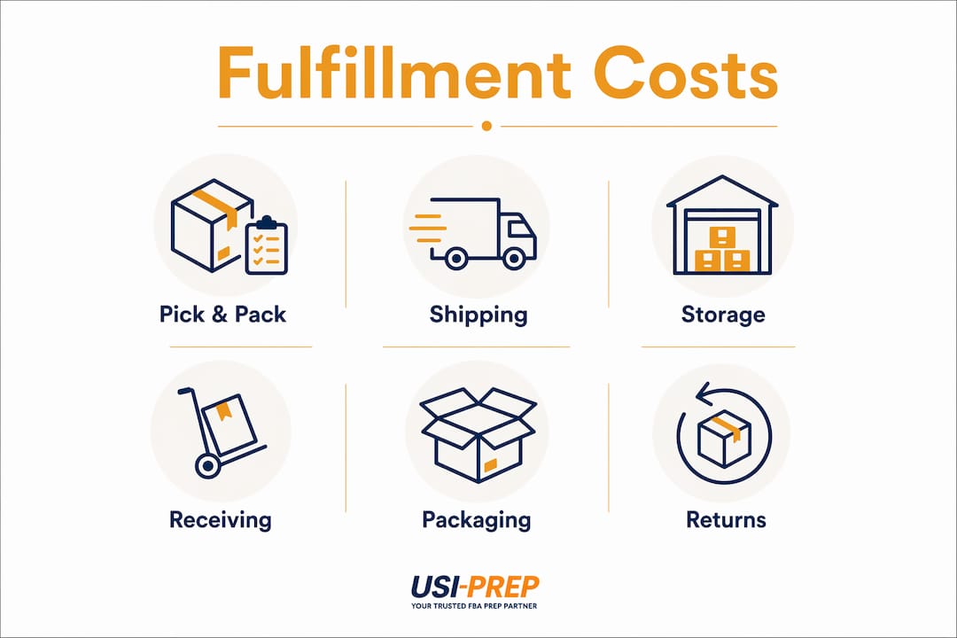 Infographic showing order fulfillment cost components in hierarchy