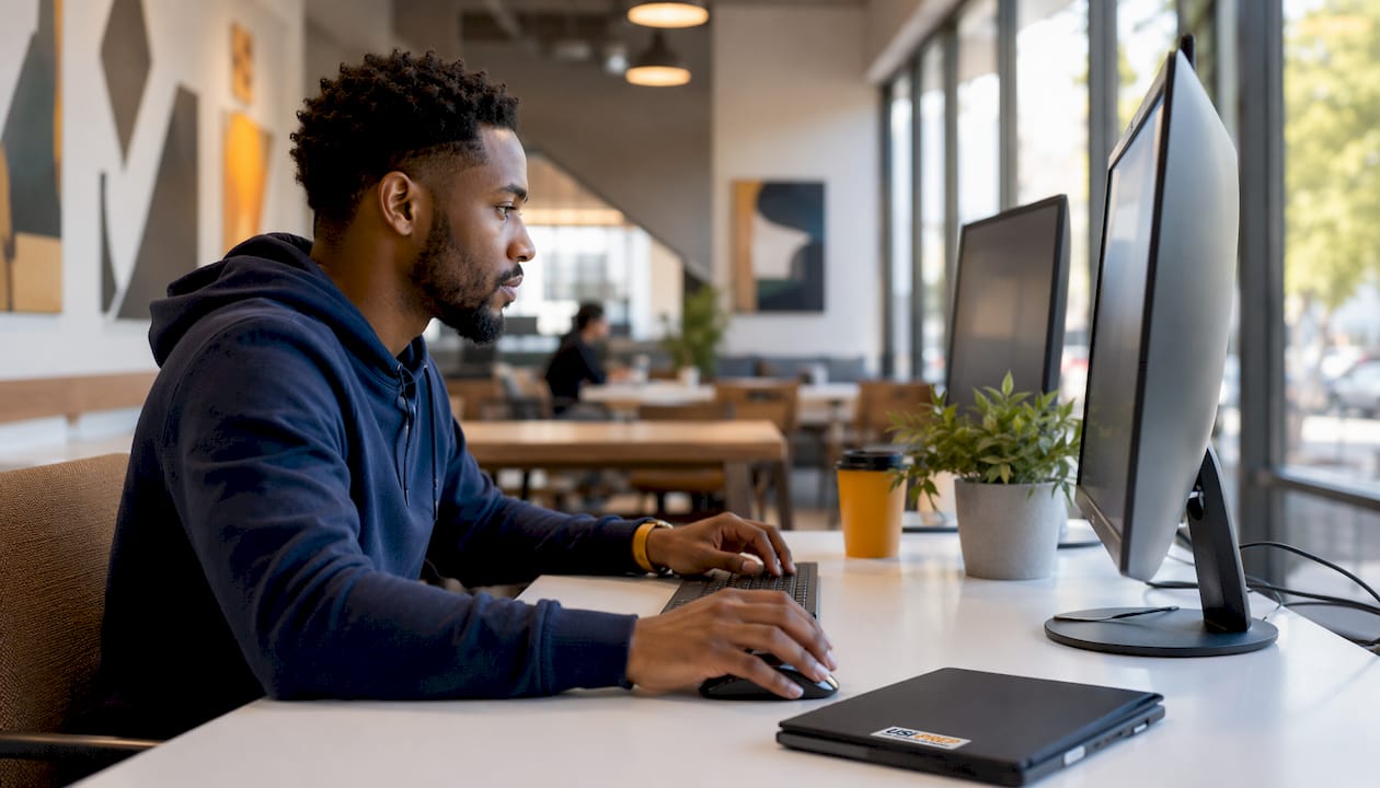 Man working on fulfillment system integration