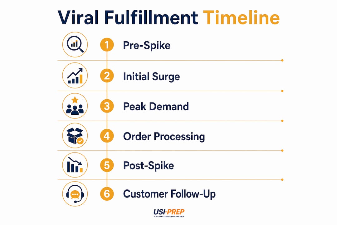 Infographic illustrating viral product fulfillment timeline