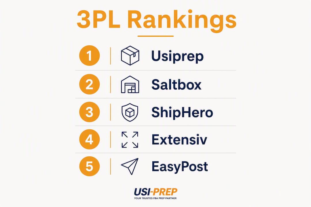 Infographic showing ranked 3PL providers