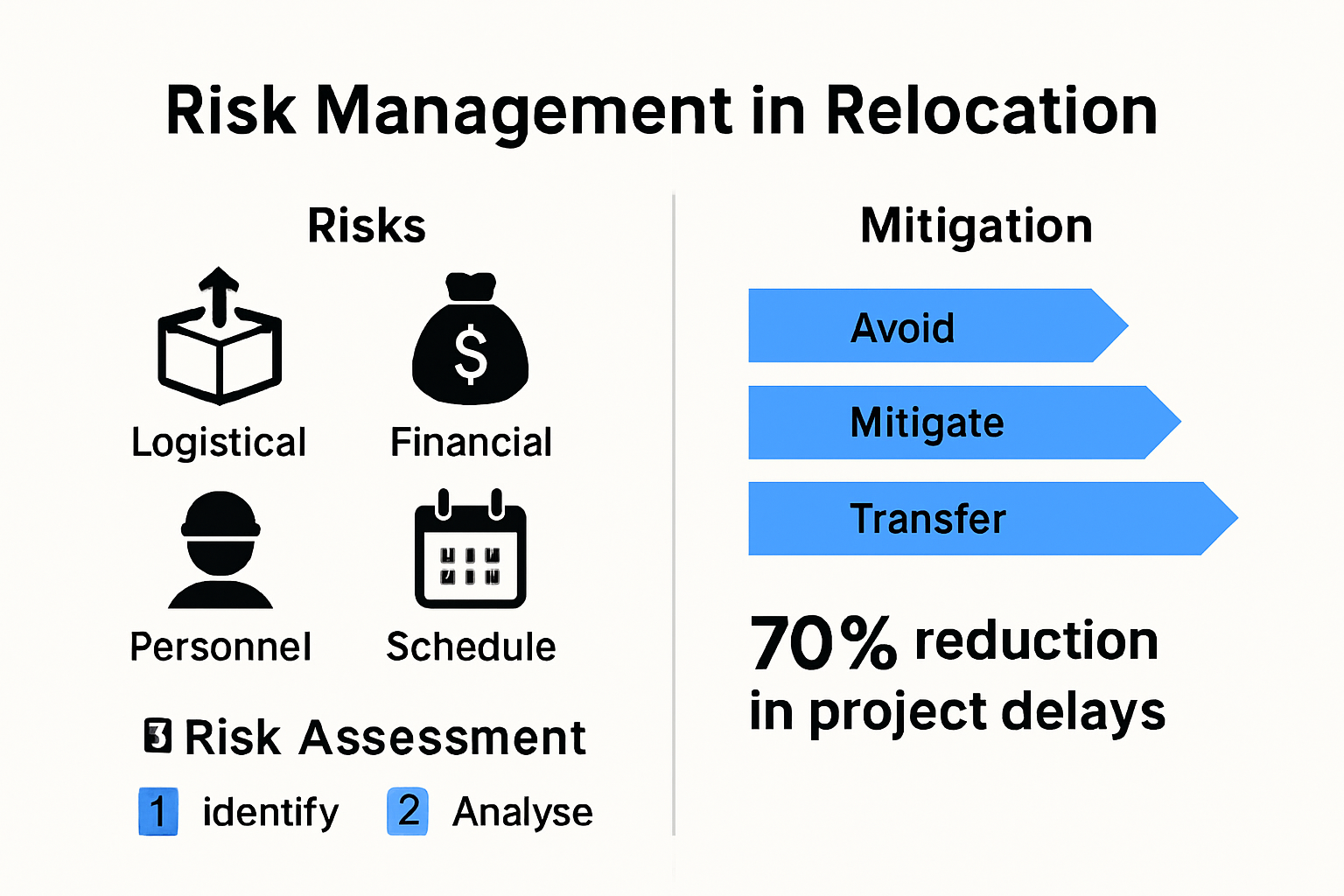 infographic showing risk assessment process in relocation