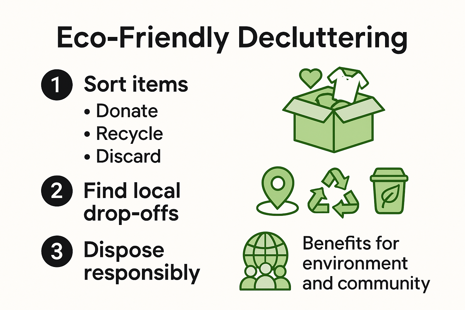 Eco-friendly decluttering and disposal steps before a move