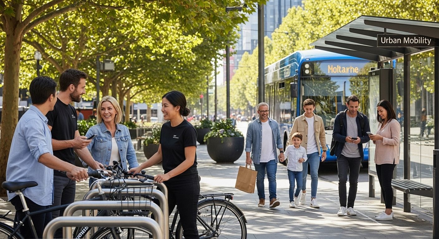 Melbourne cycling electric bus