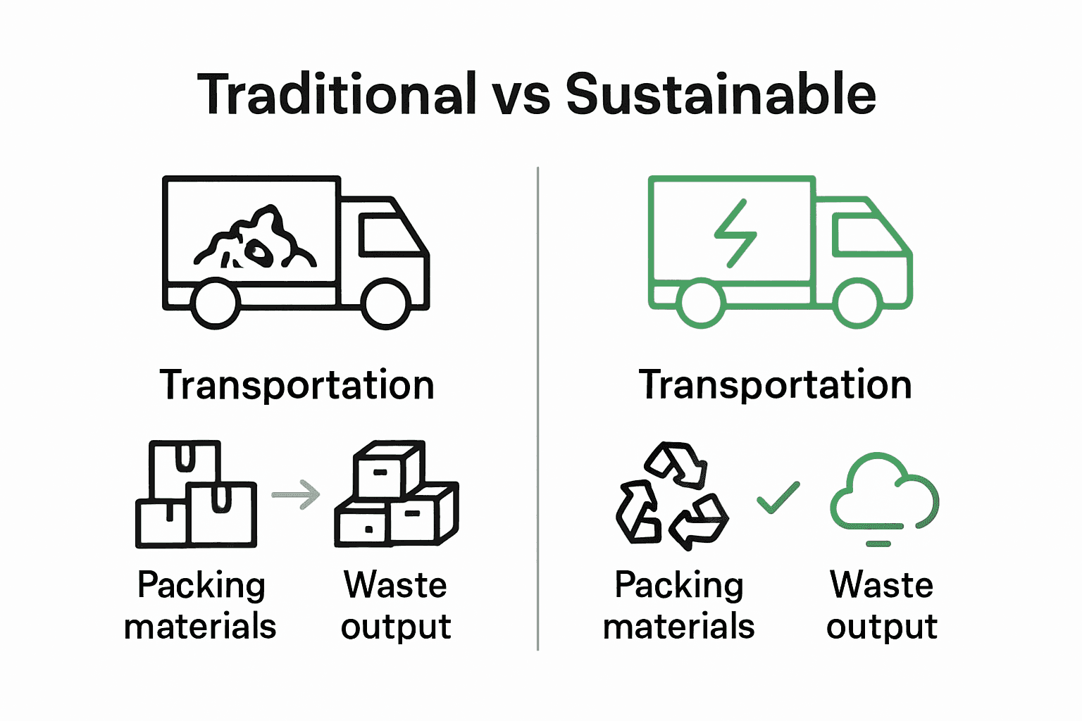 Comparison of eco-friendly versus traditional office move impacts