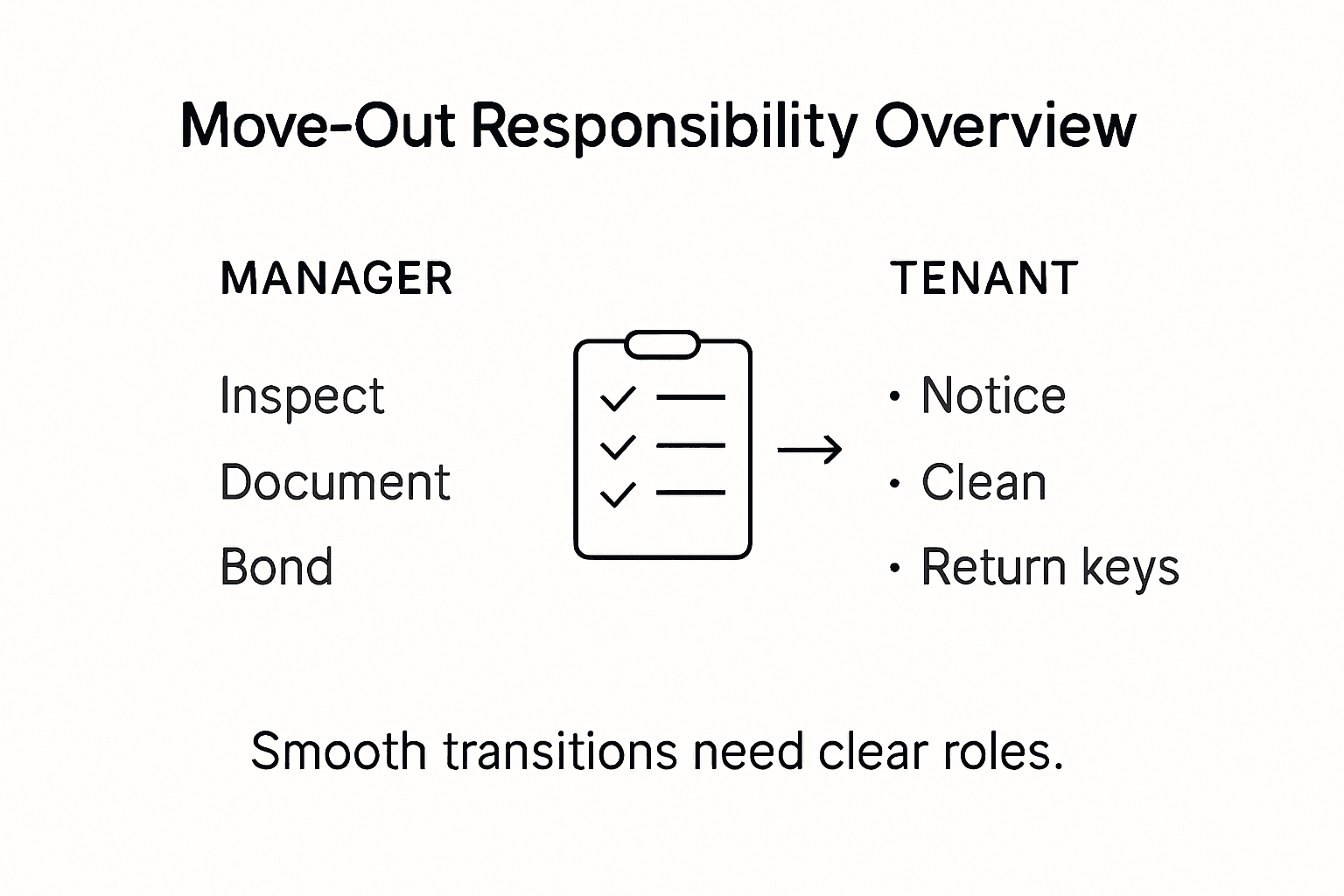 Infographic showing move-out responsibilities split