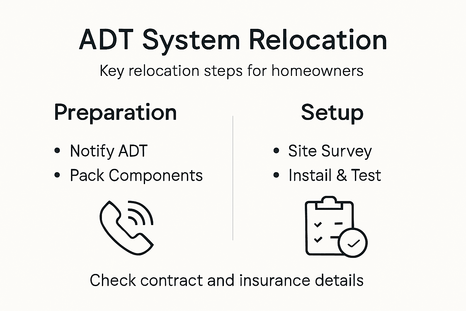 Infographic summarizing ADT relocation process