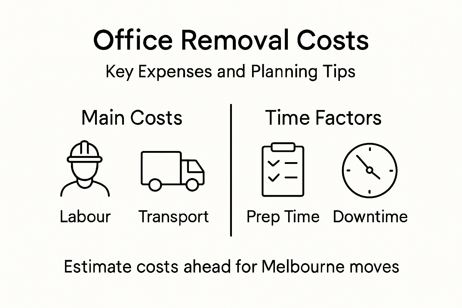 Infographic outlines office removal costs and planning
