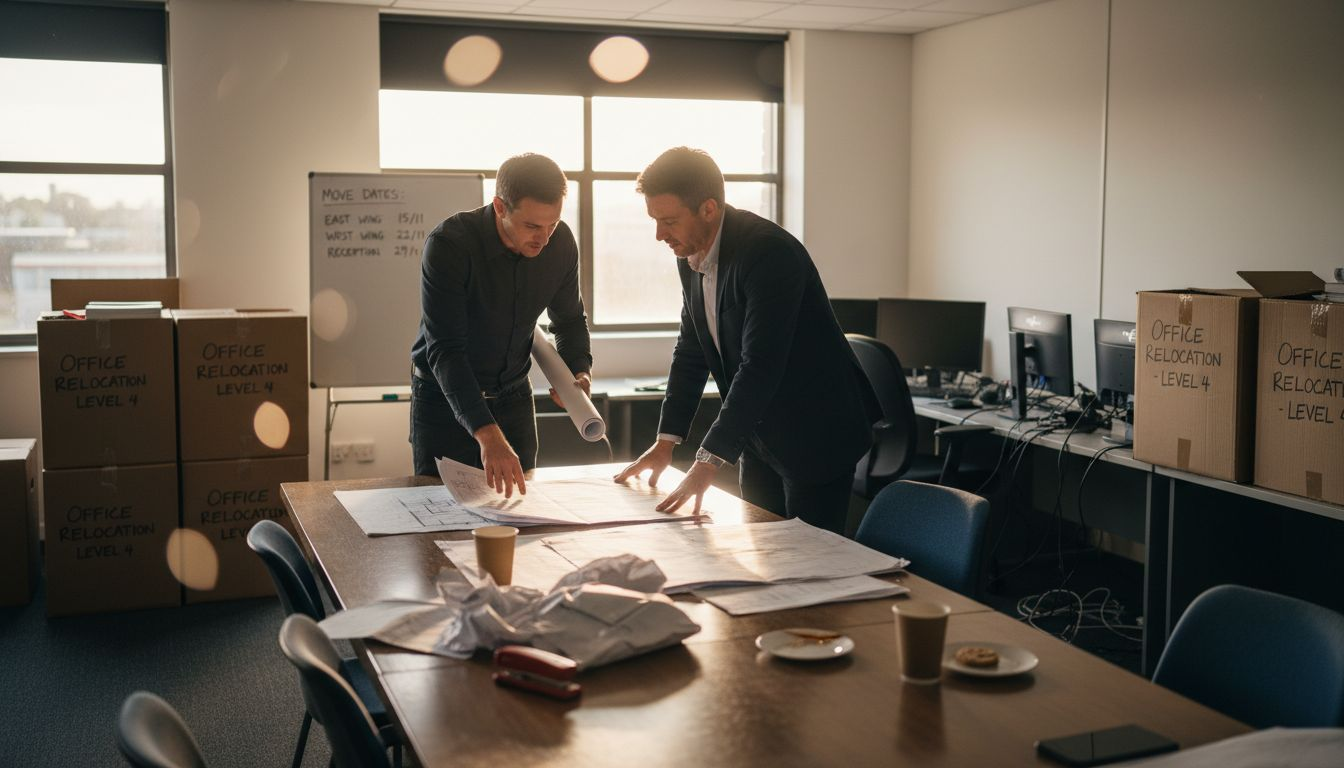 Facilities team planning large office move