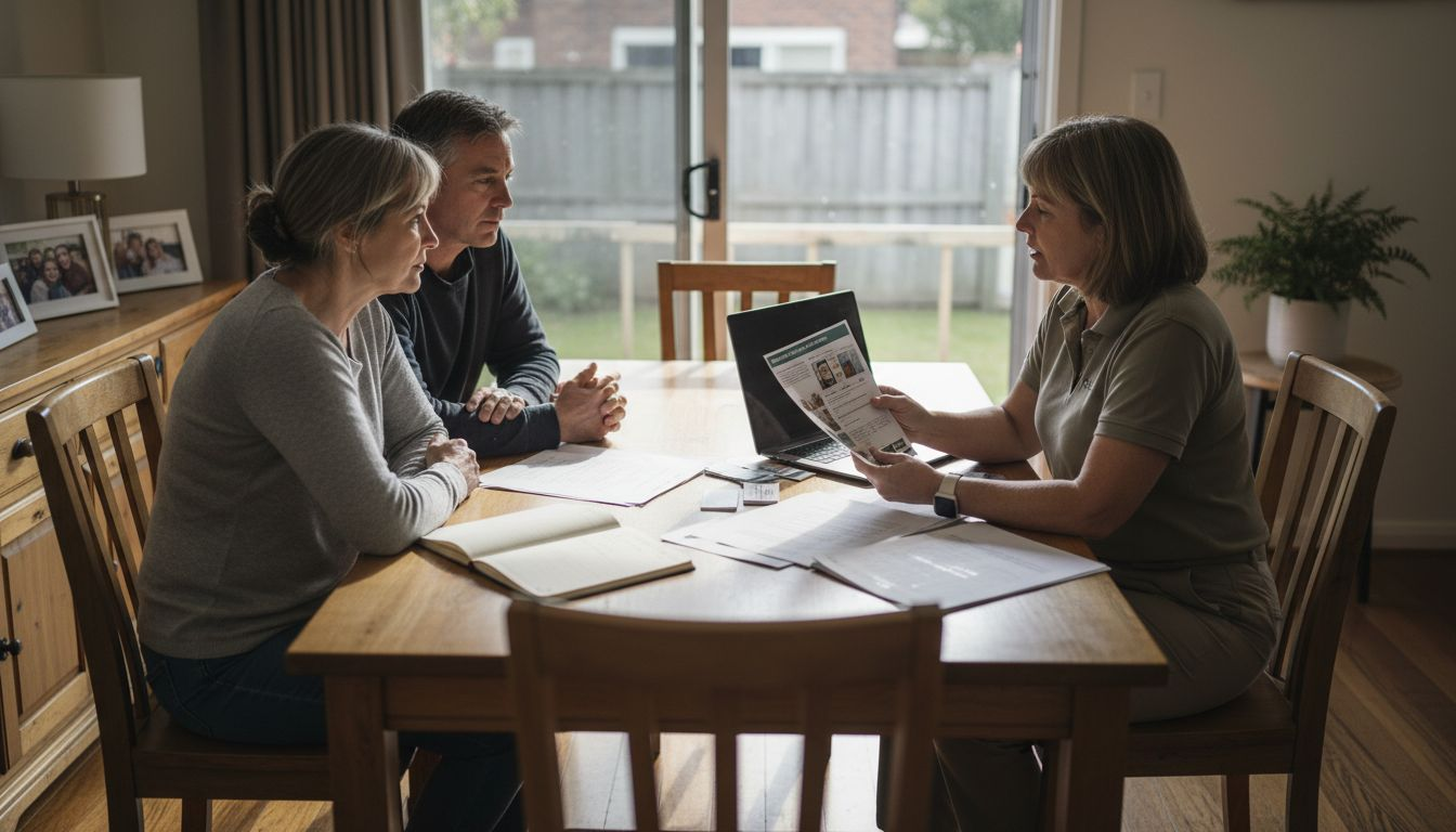 Moving consultant presenting service package options