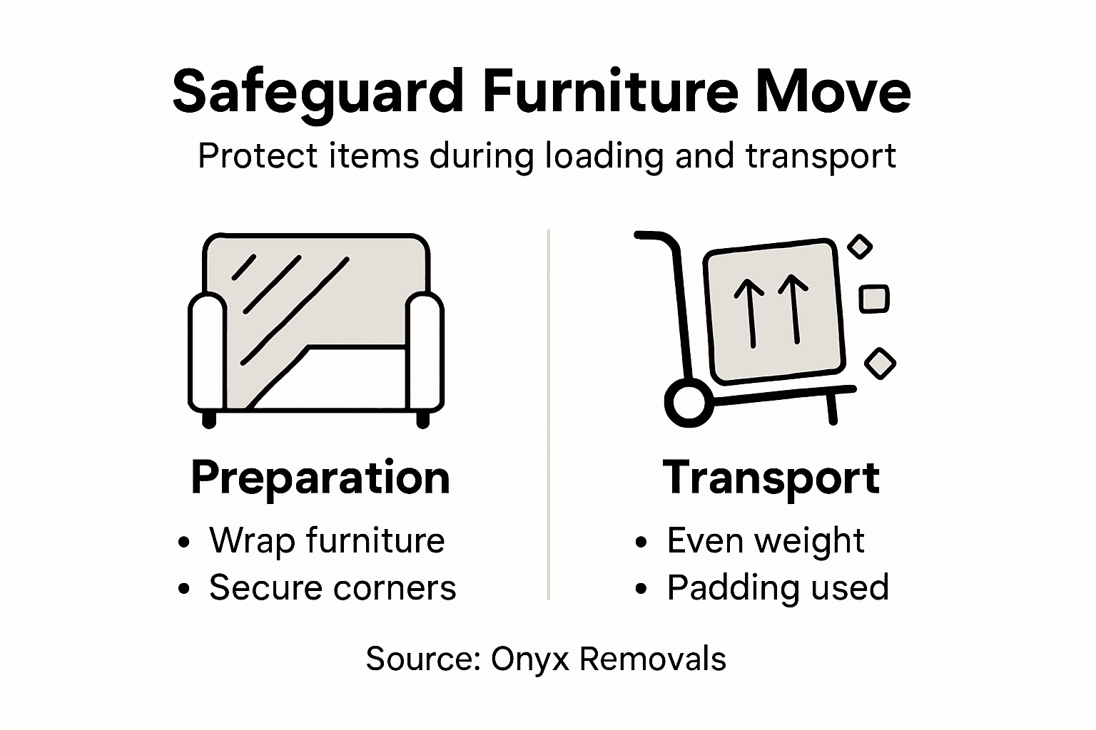 Infographic shows furniture loading safety steps