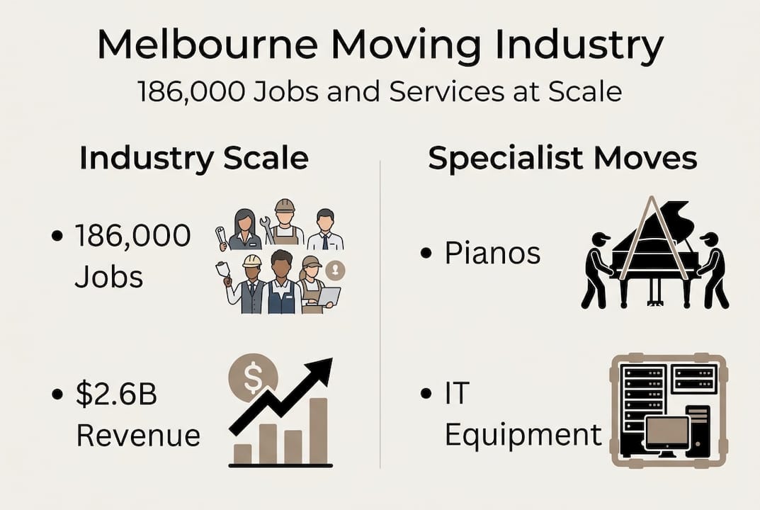 Infographic showing industry scale and specialist services