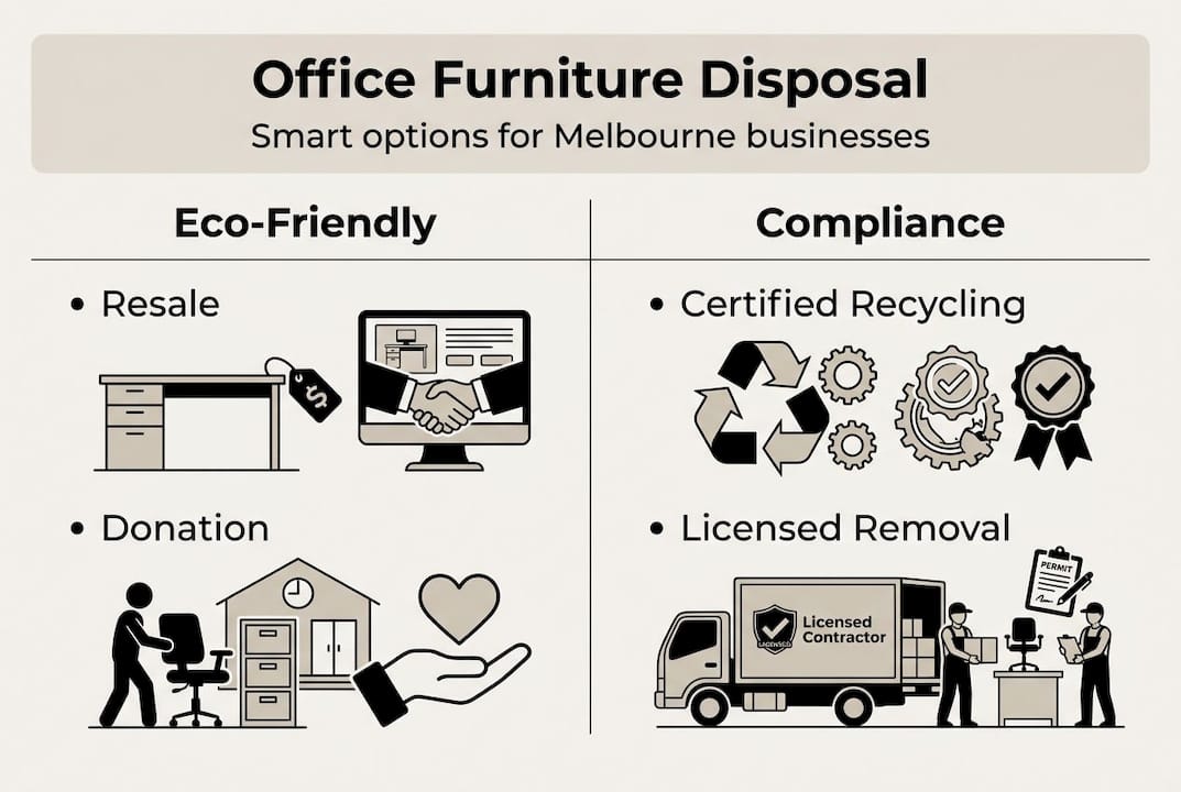 Infographic office furniture disposal options