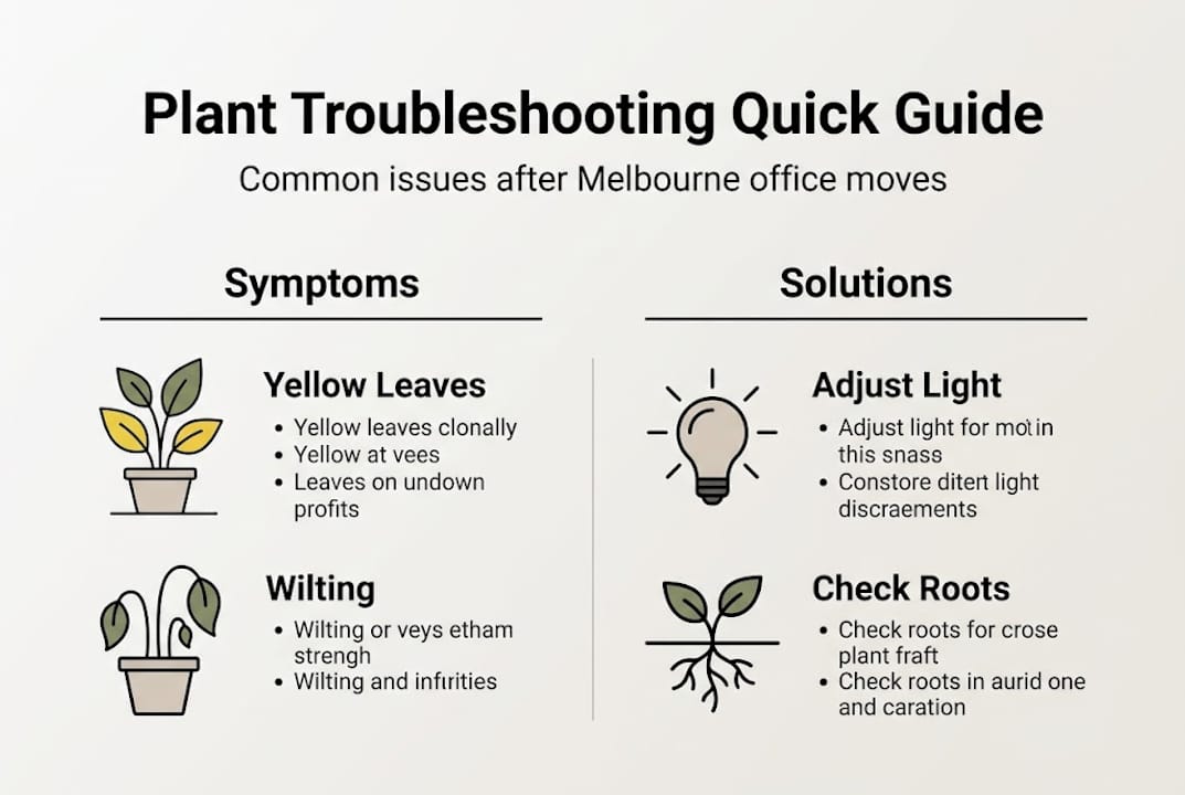 Infographic troubleshooting office plant problems