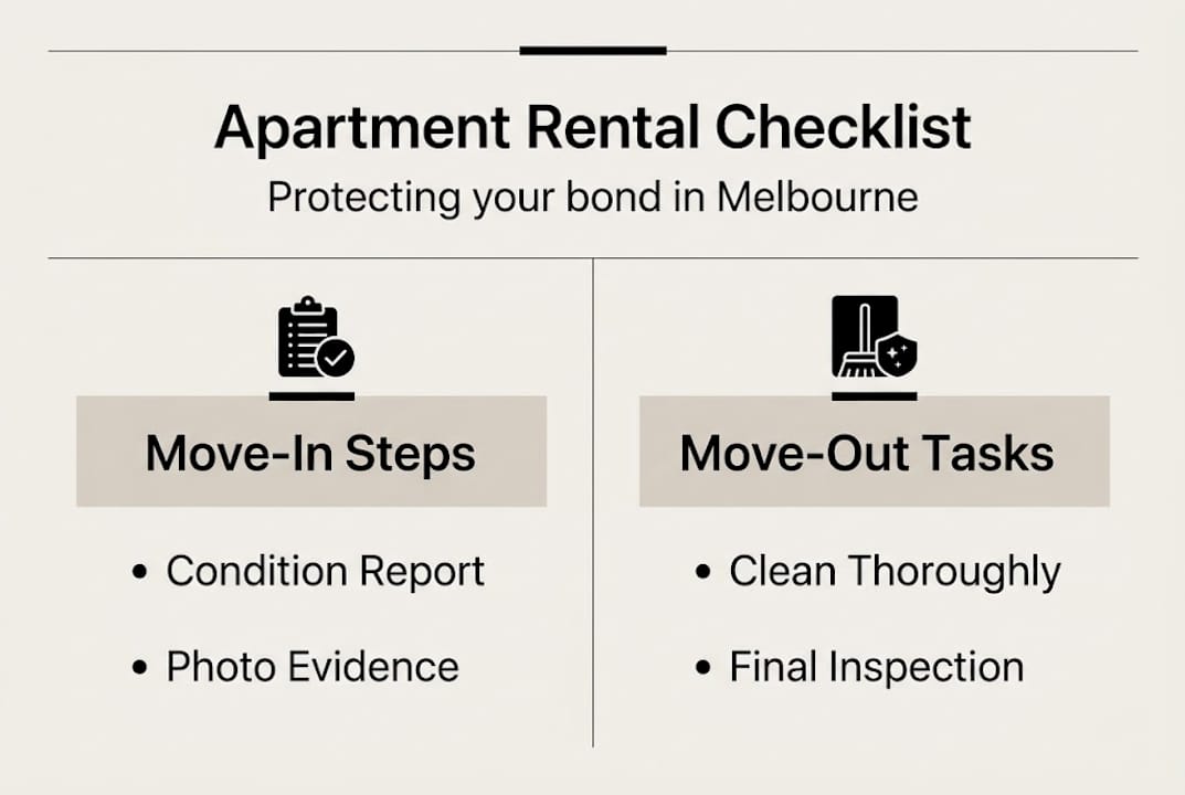 Infographic showing rental checklist overview