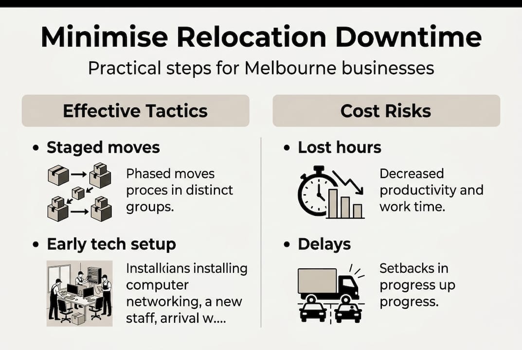 Infographic on minimising office relocation downtime