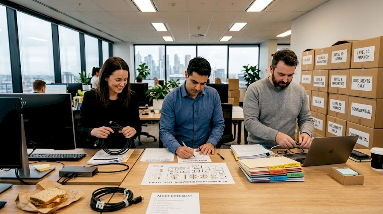 Team preparing for Melbourne office move