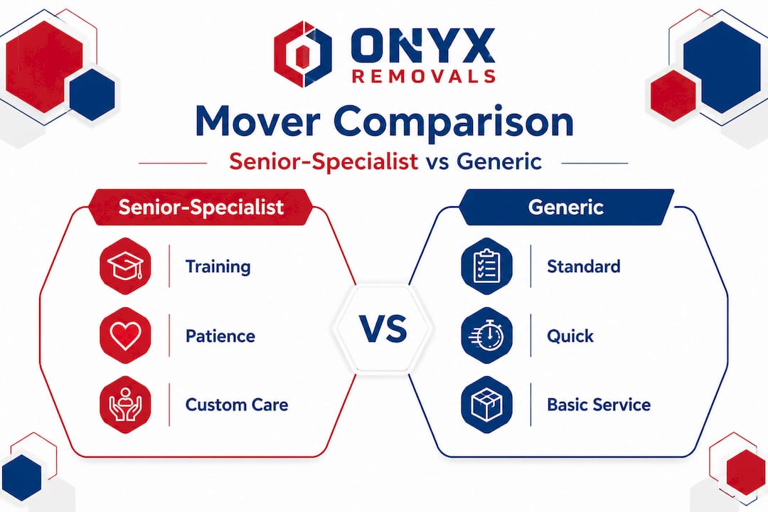 Infographic comparing senior vs generic movers
