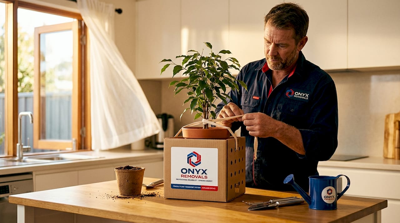 Securing medium plant in ventilated sleeve