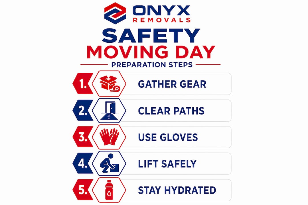 Infographic of five essential moving day safety steps