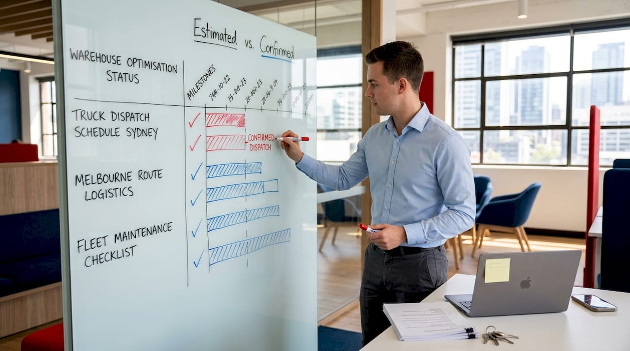 Staff updating office relocation timeline