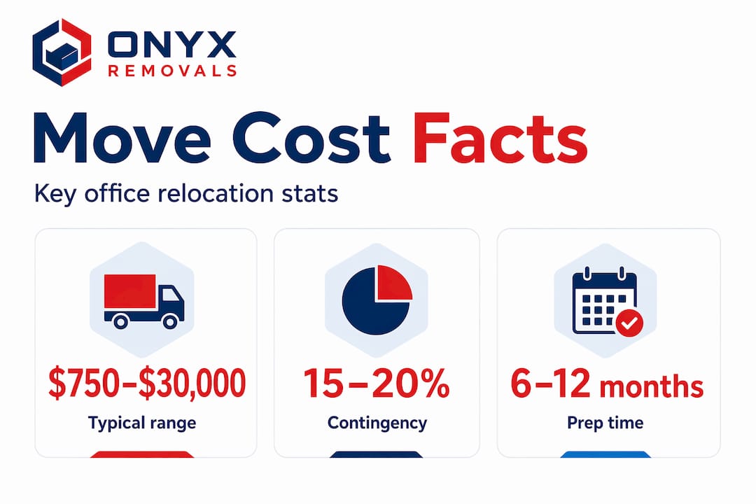 Infographic of office move cost statistics