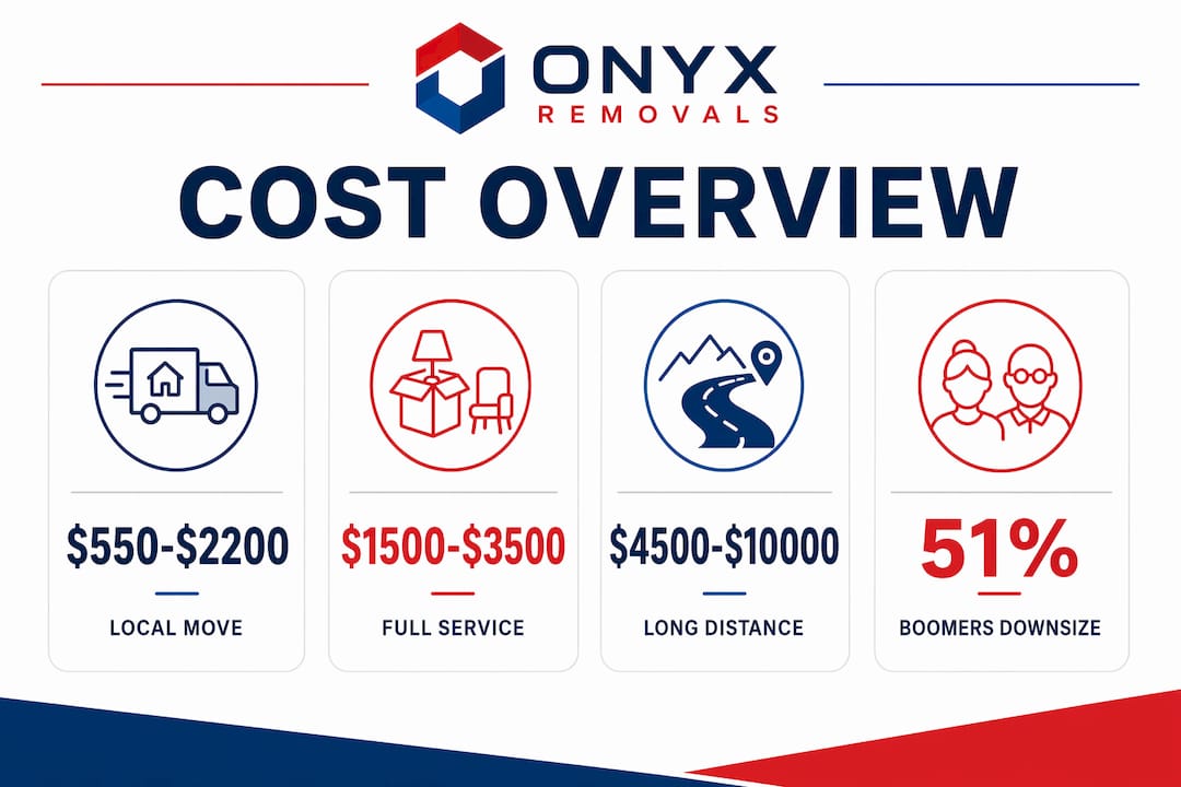 Infographic showing typical elderly relocation service cost ranges