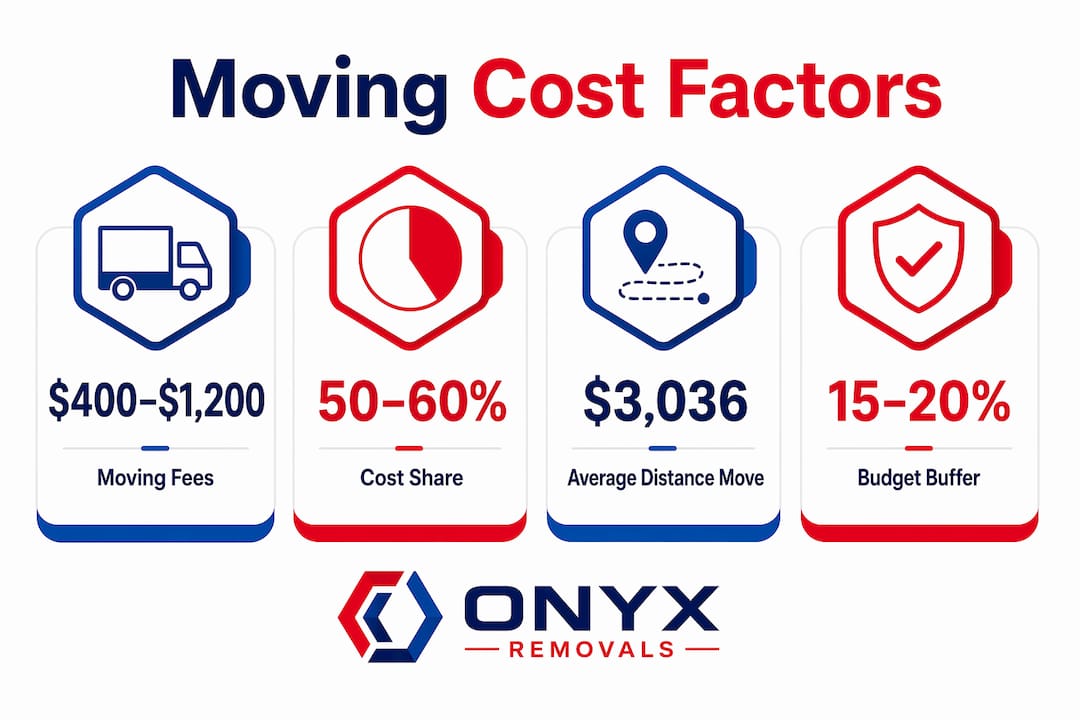 Infographic showing key moving cost statistics