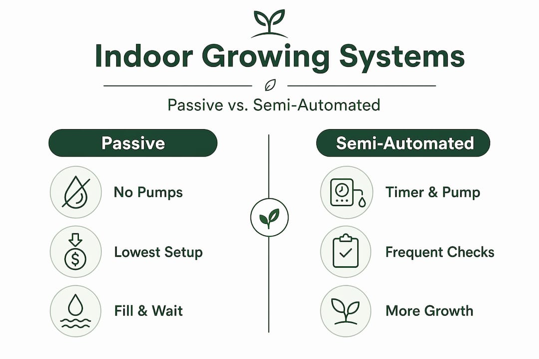 Passive versus semi-automated system infographic