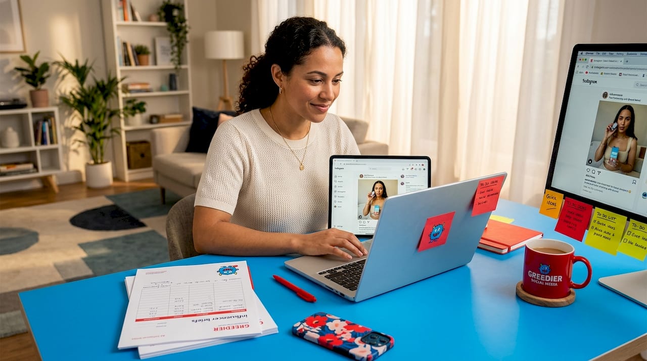 Social media manager reviewing Instagram trust signals