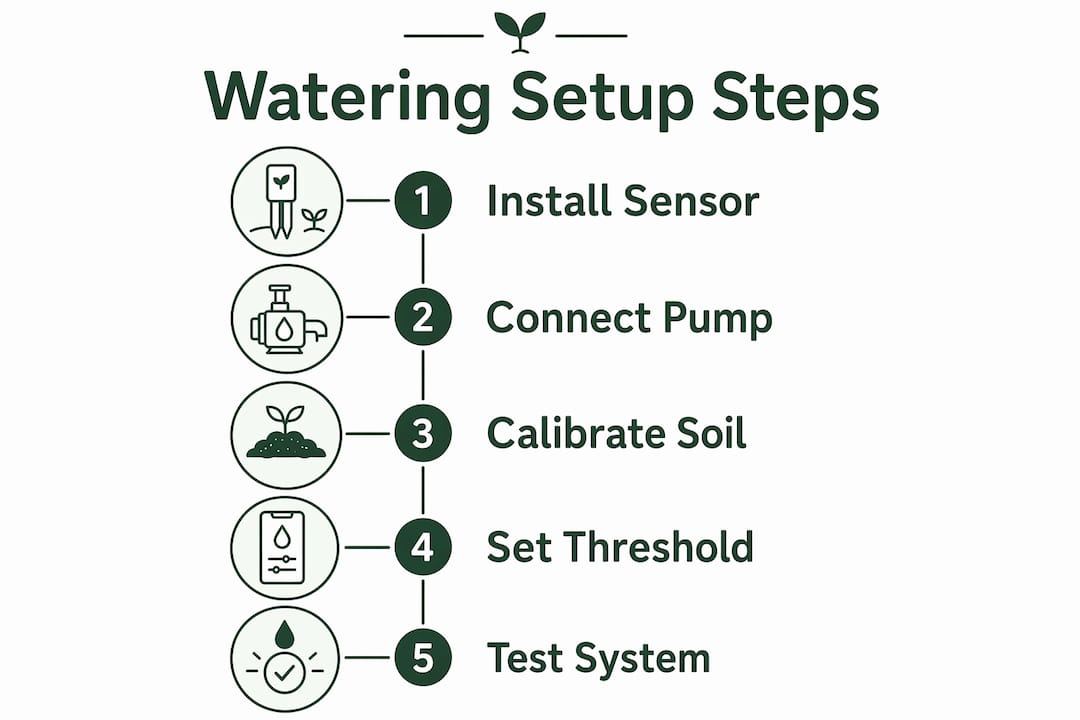 Steps to set up automated indoor garden watering system