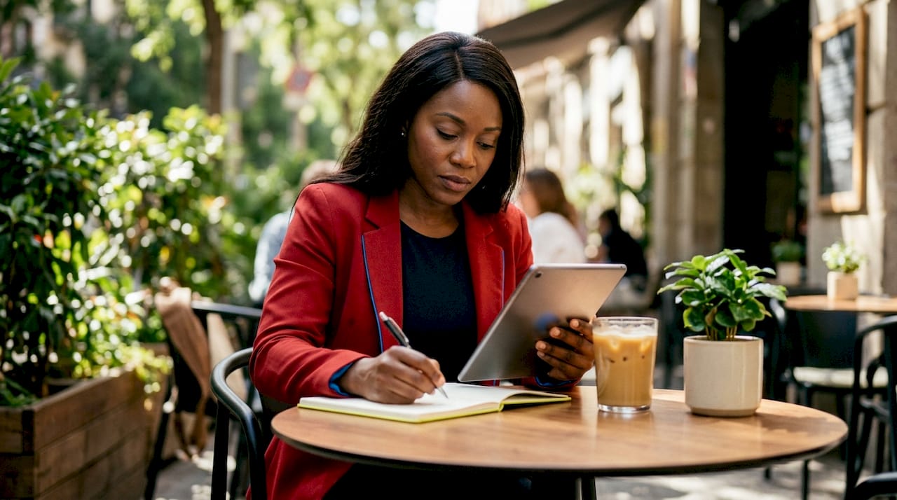 Marketer reviewing social media ad costs