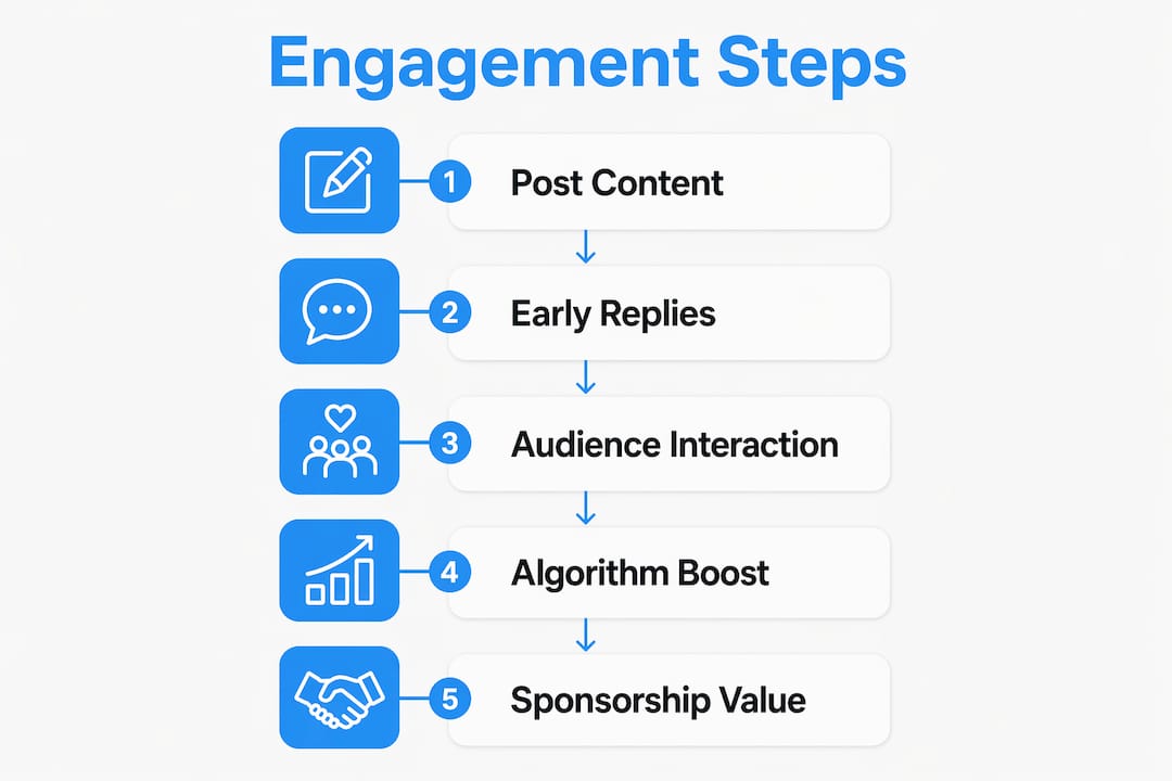 Infographic showing key engagement steps