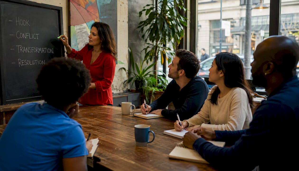 Workshop on storytelling structure and engagement
