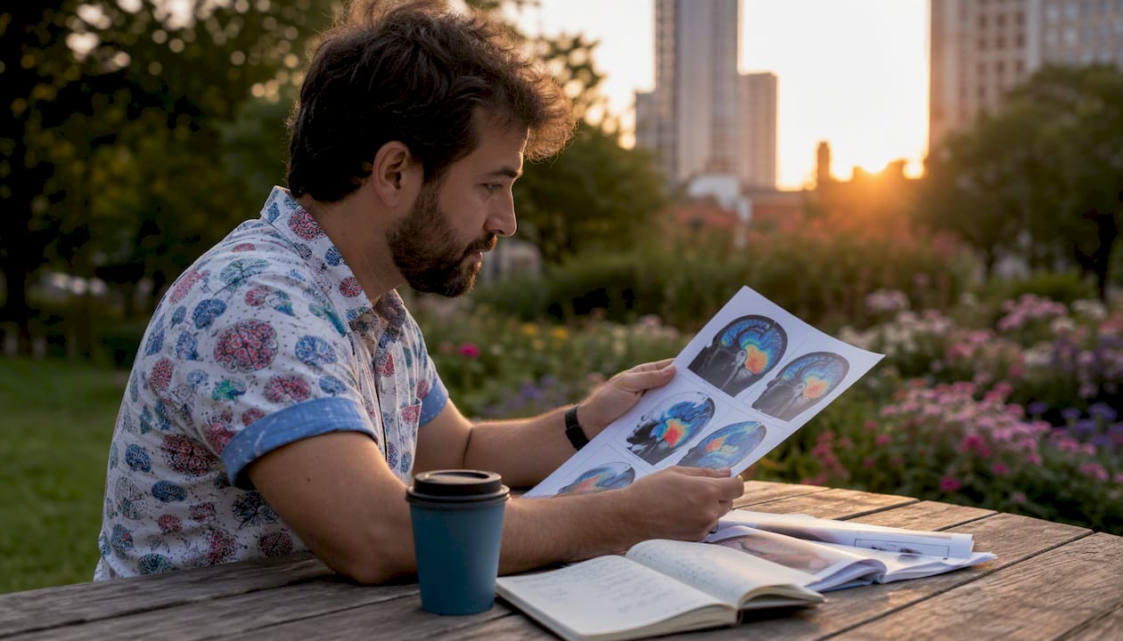 Scientist studying storytelling and brain engagement