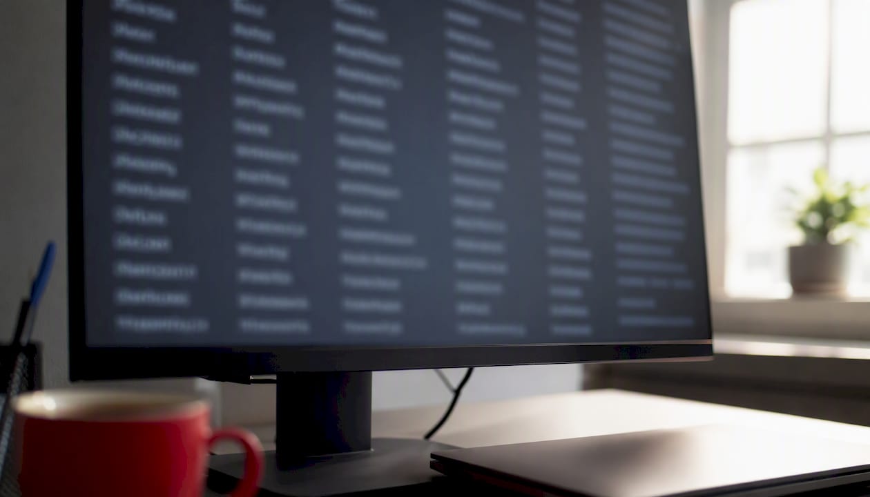 Blurred close-up of typical spam username patterns