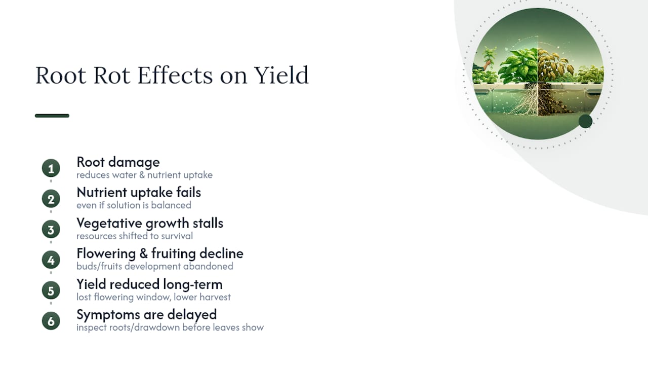 How Does Root Rot Affect Overall Plant Health and Yield? &mdash; overview diagram