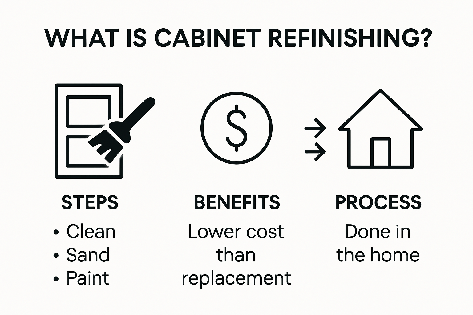 Infographic overview of cabinet refinishing basics