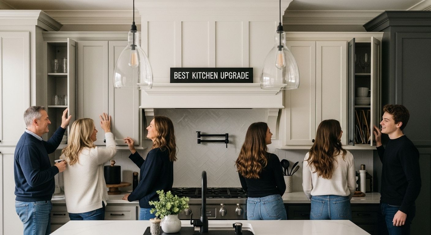 family kitchen cabinet upgrade