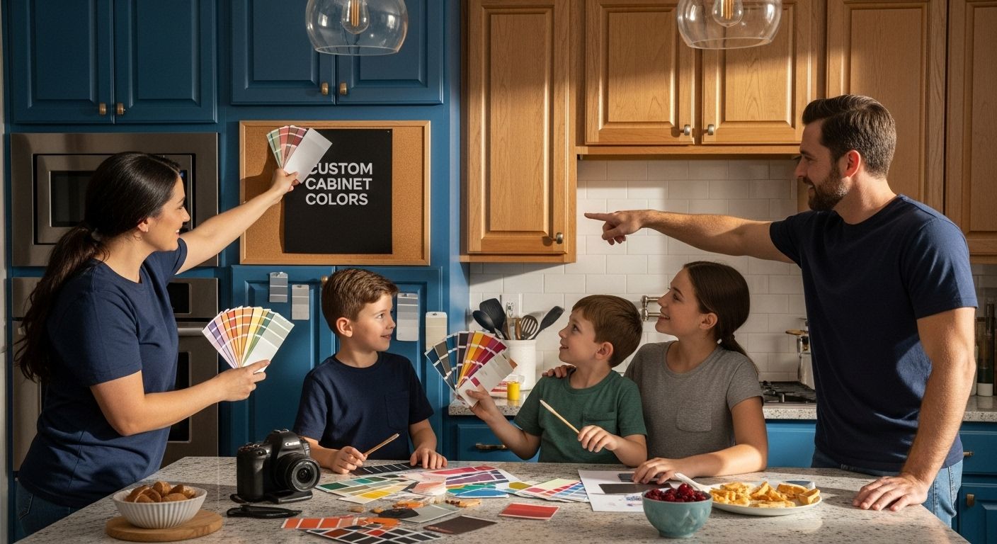 custom cabinet colors kitchen