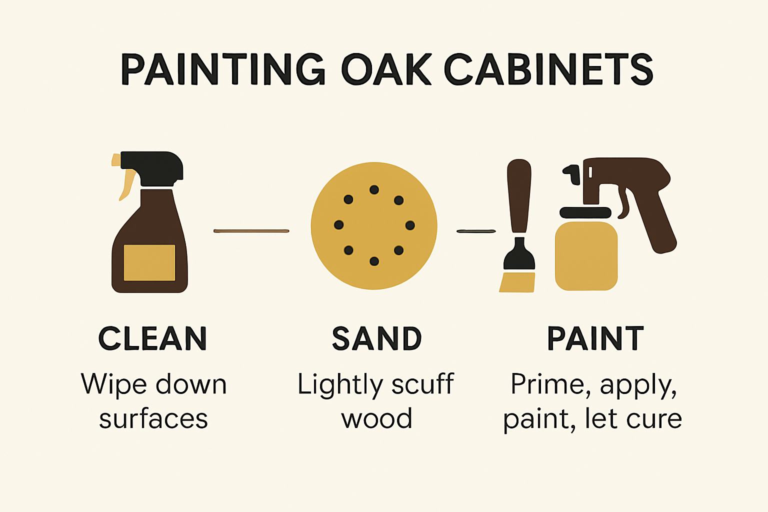Step-by-step guide to painting oak cabinets