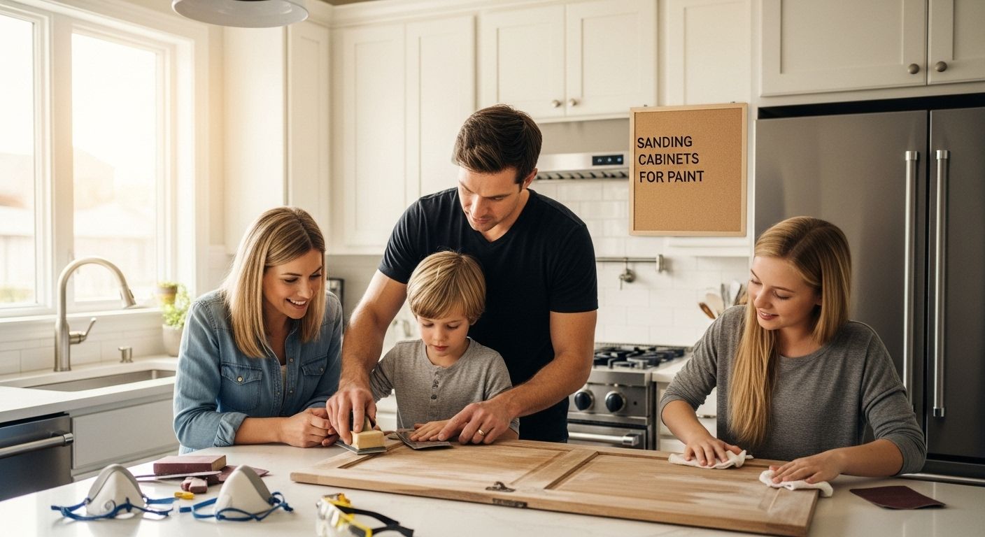 sanding cabinets paint Ottawa kitchen